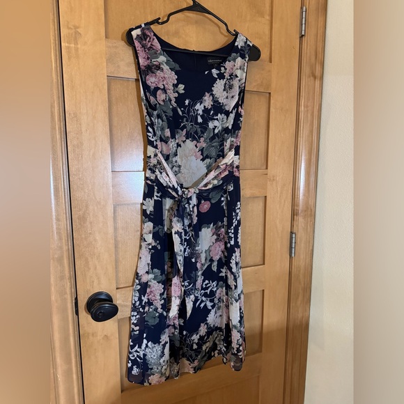 connected apparel Dresses & Skirts - Connected Apparel Navy Floral Midi Dress
